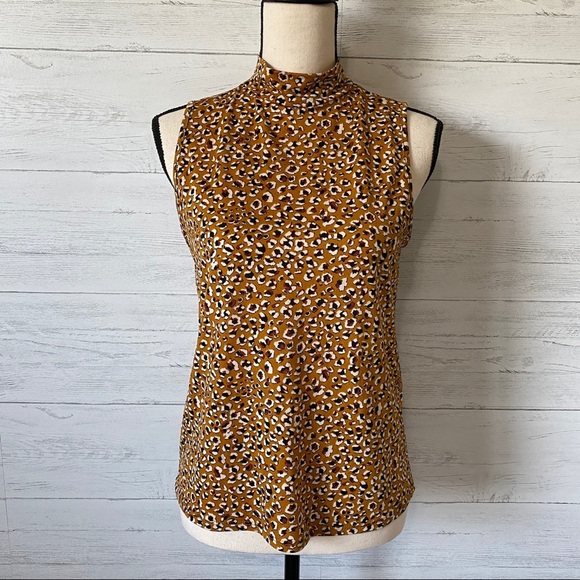 mts Leopard Tank Top Yellow Sz Small - Picture 7 of 9